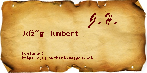 Jég Humbert névjegykártya